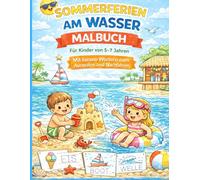 Sommer-Malbuch für Kinder: Ausmalen, Nachfahren & erste Wörter schreiben - Kreativer Lernspaß für 5-7 Jahre