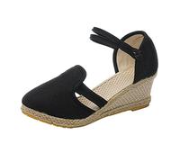 Sommer Schuhe Für Damen Mit Absatz Geschlossen - Strand Sandaletten Damen Espadrilles Atmungsaktiv Freizeitschuhe Mit Keilabsatz Outdoorsandalen Fashion Bequemschuhe Leichtgewichts Arbeitsschuhe