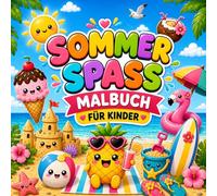 Sommer Spaß Malbuch für Kinder: 35 niedliche Sommermotive zum Ausmalen | Ausmalbilder mit Sonne, Strand und Ferienmotiven | Für Kinder ab 3 Jahren