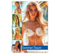 Sommer-Traum. Schöne Mädchen am Meer (Wandkalender 2026 DIN A2 hoch), CALVENDO Monatskalender: Sonnige Urlaubsmomente mit hübschen Girls