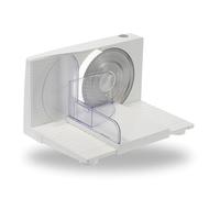 Sommertal AS170 - Cortadora universal de 150 W, de acero inoxidable, con corte ondulado, ahorra espacio, plegable, eléctrica, cortadora de pan eléctrica, cortadora profesional de color blanco, 0-15 mm