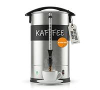 Sommertal Cafetera gastro de 15 l/100 tazas, cafetera de filtro grande con función de mantenimiento del calor e indicador de nivel de agua, urna de café con campo de rotulación para oficina, catering
