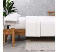 SOMNI HOME Juego de Sabanas 90 cm - 3 Piezas Encimera Bajera Funda Almohada Sábanas Microfibra Lisas Resistentes Suave Transpirable Ropa de Cama 90 Color Blanco