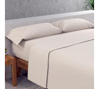 SOMNI HOME Sábanas Lisas 150-4 Piezas Juego de Sábanas Lisas Microfibra Elegante Resistente a Las Arrugas Ropa de Cama Suave Todo el Año Cama 150 Color Beige