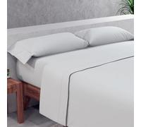 SOMNI HOME Sábanas Lisas para Cama Individual - Juego de Sábanas Suaves Transpirables con Bajera Ajustable - Medida 105 cm Color Gris.