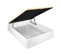 Somnia - Canapé Abatible Súper Reforzado Gran Capacidad con Tapa Transpirable, Esquinas Redondeadas, 135 x 190, Polar