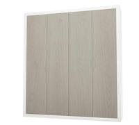 Somnia Descanso - Armario 4 Puertas Batientes con Altillo Modelo Mandi para Dormitorios de Matrimonio o Individuales, Color Pino - Gris, Medidas: 196 cm (Ancho) x 208 cm (Alto) x 50 cm (Fondo)