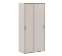 Somnia Descanso - Armario de Dos Puertas Correderas con Altillo Modelo Elenor para Dormitorios de Matrimonio e Infantiles, Color Beige, Medidas: 100 cm Ancho x 200 cm Alto x 50 cm Fondo