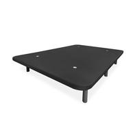 Somnia Descanso - Base Tapizada 3D Extra Reforzada, Gran Estabilidad, con Barras de Refuerzo y 6 Patas metálicas roscadas de 25cm, 105x200, Gris Oscuro