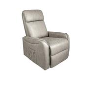 Somnia Descanso - Butaca Relax Power Lift con Incorporador Hanna, Asiento de Muelles Ensacados con Acolchado de Espuma y Tapizado, Inclinación Ajustable, Diseño Moderno y Elegante, Color Cemento
