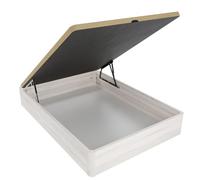 Somnia Descanso - Canapé Abatible Madera Gran Capacidad, Cajón Grosor 30mm,Tapa Reforzada y Transpirable, Gris Polar, 150 x 200