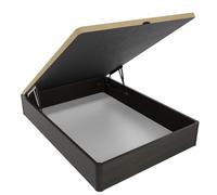 Somnia Descanso - Canapé Abatible Madera Gran Capacidad, Cajón Grosor 30mm,Tapa Reforzada y Transpirable, Wengue, 90 x 200