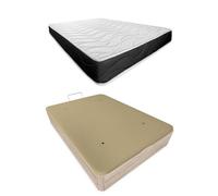 Somnia Descanso - Pack Colchón Viscoelástico Bombay + Almohada + Canapé Abatible Gran Capacidad | Color Cambria 90 x 190
