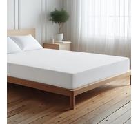 SomniHome Set de 2 Sabanas Bajeras de Microfibra. Elastica Ajustable. Sabana Cama 90 cm. Tacto Extra Suave. Bajeras Transpirables y Resistentes. Color Blanco