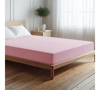 SomniHome Set de 2 Sabanas Bajeras Poliester Extra Suave. Sabana Bajera Cama 180 cm. Tacto Suave. Resistentes. Ajustables Transpirables. Color Rosa