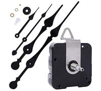 Somoke Mecanismo de movimiento de reloj de alto par con manecillas de pala de 11 pulgadas de largo, kit de motor de cuarzo, longitud total del eje 7/8, negro