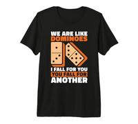 Somos como el dominó. Me enamoro de ti ama el Juego Game Tile Dominoes Camiseta Premium