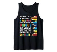 Somos como una caja de crayones Bienvenido al profesor de regreso a clases Camiseta sin Mangas