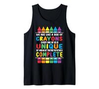 Somos como una caja de crayones Bienvenido al profesor de regreso a clases Camiseta sin Mangas