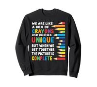 Somos como una caja de crayones Bienvenido al profesor de regreso a clases Sudadera
