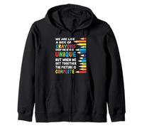 Somos como una caja de crayones Bienvenido al profesor de regreso a clases Sudadera con Capucha