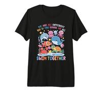 Somos Diferentes Pero en Esta Escuela nadamos Juntos Océano Camiseta Premium