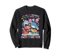 Somos Diferentes Pero en Esta Escuela nadamos Juntos Océano Sudadera