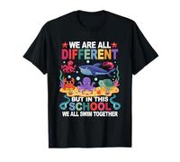 Somos Diferentes, Pero en Esta Escuela nadamos Todos Juntos Camiseta