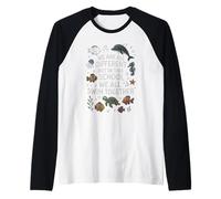Somos Diferentes, Pero en Esta Escuela nadamos Todos Juntos Camiseta Manga Raglan