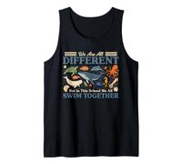 Somos Diferentes, Pero Todos nadamos Juntos: Ocean Quote Camiseta sin Mangas