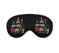 Somos una familia de gorros navideños con forma de árbol de Navidad, suaves antifaces para dormir, eficaces antifaces para bloquear la luz y para dormir durante los viajes.