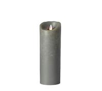 sompex Velas LED con función de temporizador y llama parpadeante, gris, 8 cm, altura a elegir 18 cm, 23 cm, corona de Adviento, decoración navideña, vela LED individual (altura 23 cm)