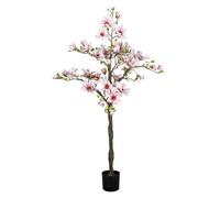 Somsiwey Árbol de Magnolia Artificial de 5,5 pies, Planta de imitación Realista con Ramas y Flores Ajustables, Plantas de árbol Falso para Interior y Exterior para decoración(Pink)