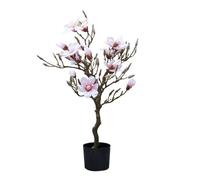 Somsiwey Árbol de Magnolia Artificial para Interiores, Planta Falsa, Hojas y Flores realistas de Tacto Real, árbol para decoración del hogar, Sala de Estar, Puerta, Oficina y Hotel(Pink-85cm)