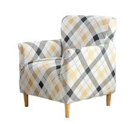 Somsiwey Funda de sillón Estampada elástica para Banquetes, Suave, Individual, extraíble y Lavable, para Sala de Estar(10)