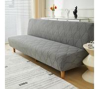 Somsiwey Funda de Terciopelo para futón, Funda de sofá sin Brazos de Jacquard, Funda de sofá Cama, Funda de sofá futón Plegable, Funda de sofá, Protector de Muebles para(Dark Gray, L)