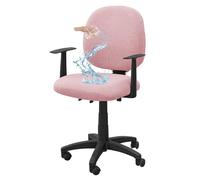 Somsiwey Funda elástica para Silla de Oficina de 2 Piezas, Funda Universal para Silla de Escritorio de computadora, Funda para Silla de Juego giratoria, Protector de Asiento para(Pink)