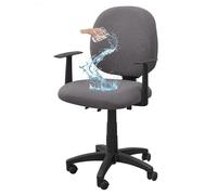 Somsiwey Funda elástica para Silla de Oficina de 2 Piezas, Funda Universal para Silla de Escritorio de computadora, Funda para Silla de Juego giratoria, Protector de Asiento para(Dark Gray)