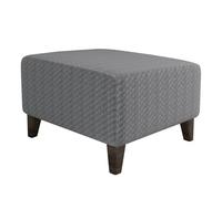 Somsiwey Funda otomana elástica, Funda otomana con patrón Jacquard, Funda otomana con Almacenamiento, Funda para reposapiés con Base elástica Antideslizante para decoració(Gray, M)