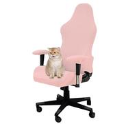 Somsiwey Funda para Silla de Juego, elástica, con reposabrazos, Funda para Silla giratoria, Funda para Silla de Jugador para Videojuegos, Silla de Oficina(Pink)
