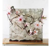 Somsiwey Guirnalda de Flores de Magnolia Artificiales de 6,1 pies para Colgar Ramas de Flores Falsas para Arco de Boda, Fondo de Pared, decoración del hogar y el jardín(Pink)
