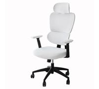 Somsiwey Juego de 6 Fundas para sillas de Oficina, universales, elásticas, para reposabrazos de Escritorio y sillas giratorias para Gaming(White)