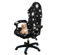 Somsiwey Juego de Fundas de Terciopelo para Silla de Juego, Funda elástica para Silla de Ordenador con Funda para reposabrazos, Funda Protectora para Silla a Prueba de arañ(Black)