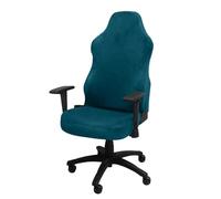 Somsiwey Juego de Fundas de Terciopelo para Silla de Juego, Fundas elásticas para Silla de Ordenador con Funda para reposabrazos, Funda Protectora para Silla a Prueba de arañazos con(Dark Blue)