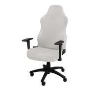 Somsiwey Juego de Fundas de Terciopelo para Silla de Juego, Fundas elásticas para Silla de Ordenador con Funda para reposabrazos, Funda Protectora para Silla a Prueba de arañazos con(Ivory White)