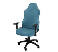 Somsiwey Juego de Fundas de Terciopelo para Silla de Juego, Fundas elásticas para Silla de Ordenador con Funda para reposabrazos, Funda Protectora para Silla a Prueba de arañazos con(Peacock Blue)