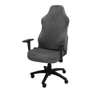 Somsiwey Juego de Fundas de Terciopelo para Silla de Juego, Fundas elásticas para Silla de Ordenador con Funda para reposabrazos, Funda Protectora para Silla a Prueba de arañazos con(Gray)