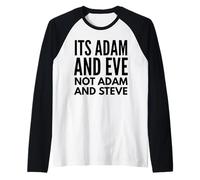 Son Adán y Eva, no Adán y Steve Camiseta Manga Raglan