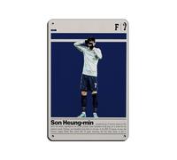 Son Heung-min (5) - Póster retro de metal con texto en inglés "Son Heung-min" (5)