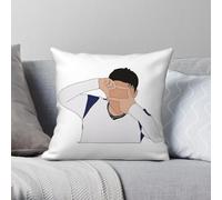 Son Heung-Min - Funda de almohada cuadrada de poliéster y lino, terciopelo, con cremallera, decoración creativa para coche, 45,7 cm